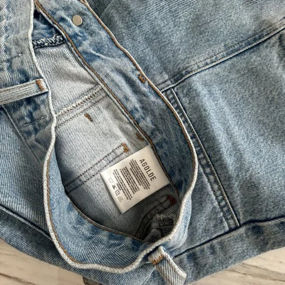 Agolde Cooper Cargo Pants in Rank Womens Size 28 Jeans Blue Light Wash Denim - Picture 4 of 9